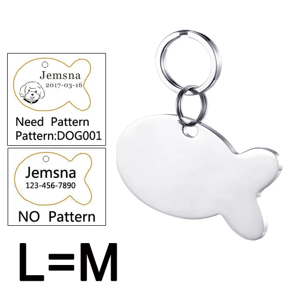 Pet id tag for tag stainless steel Bone dog id tag Free High Power Laser Engraving text on Pet Tags on two sides - YU001NA SLIVER 10